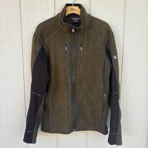 Kuhl Interceptr Jacket Men's Large Moss Green Fleece Full Zip Outdoor Gorpcore